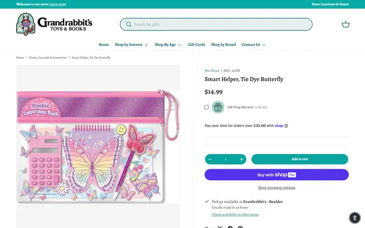 Smart Helper, Tie Dye Butterfly – Grandrabbit's Toy Shoppe — Grandrabbit's Toy Shoppe
