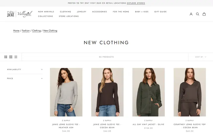 New! Clothing - Ruby Jane & Valleygirl Boutique — Ruby Jane Boutique - Denver Highlands