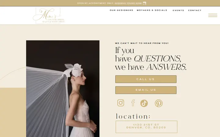 Mimi's Couture Bridal at LWD | Contact Us — Mimi's Couture Bridal at Little White Dress