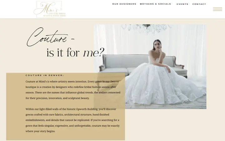 Mimi's Couture Bridal at LWD | Couture, Is It For Me — Mimi's Couture Bridal at Little White Dress