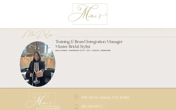 Mia DeLeo | Mimi's Couture Bridal — Mimi's Couture Bridal at Little White Dress
