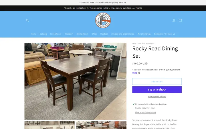 Rocky Road Dining Set – TOSA Furniture Boutique — The Other Side Furniture Boutique
