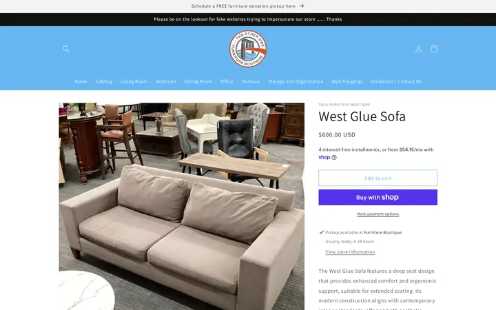 West Glue Sofa – TOSA Furniture Boutique — The Other Side Furniture Boutique
