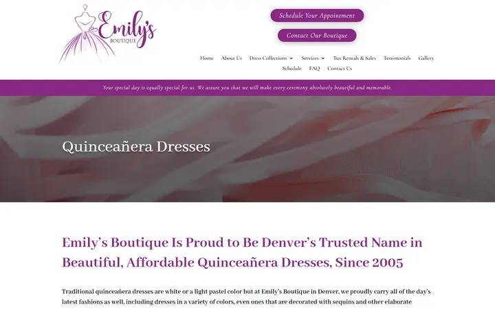 Quinceañera | Emily's Boutique | Wedding, Prom, and Quinceanera Dresses in Denver, CO — Emily's Boutique