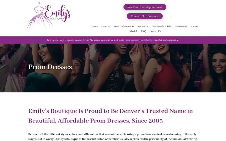 Prom | Emily's Boutique | Wedding, Prom, and Quinceanera Dresses in Denver, CO — Emily's Boutique