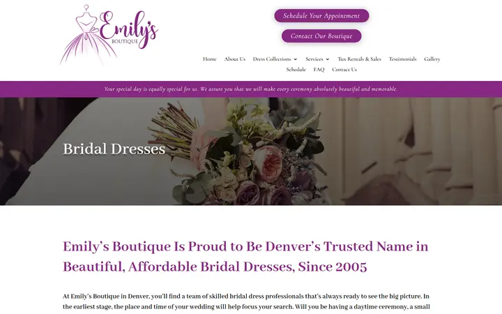 Bridal | Emily's Boutique | Wedding, Prom, and Quinceanera Dresses in Denver, CO — Emily's Boutique
