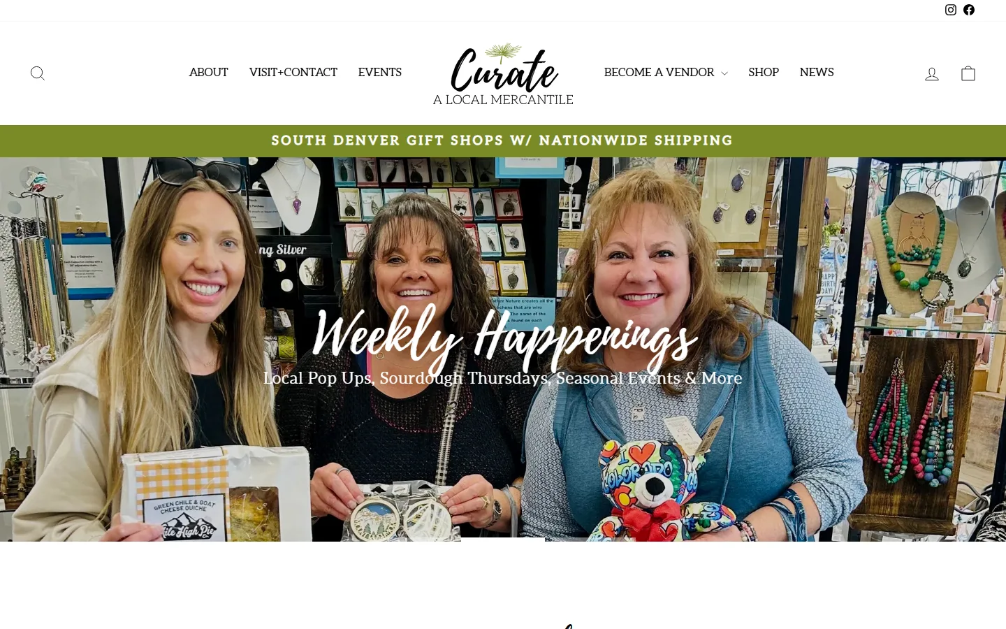 Captured website of Curate: A Local Mercantile