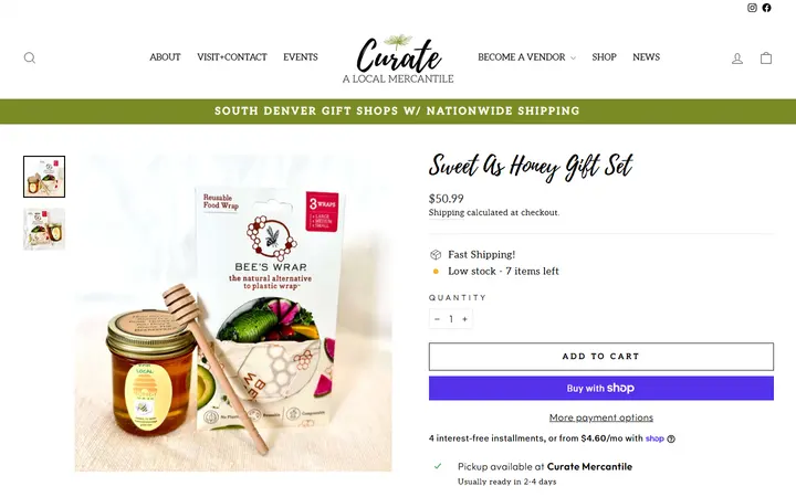 Sweet As Honey Gift Set – Curate: A Local Mercantile — Curate: A Local Mercantile