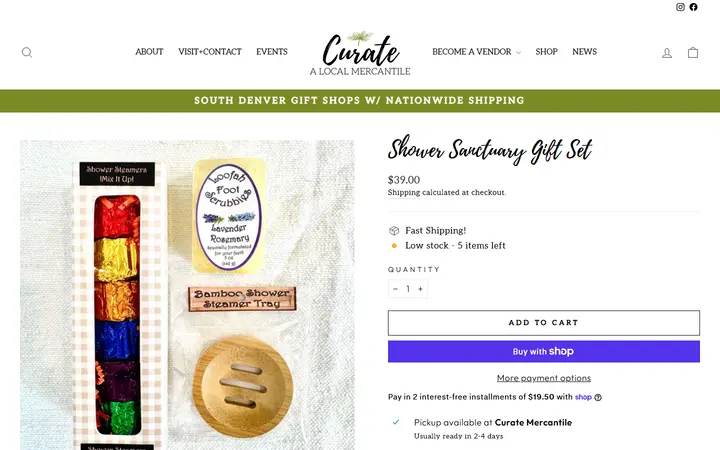 Shower Sanctuary Gift Set – Curate: A Local Mercantile — Curate: A Local Mercantile