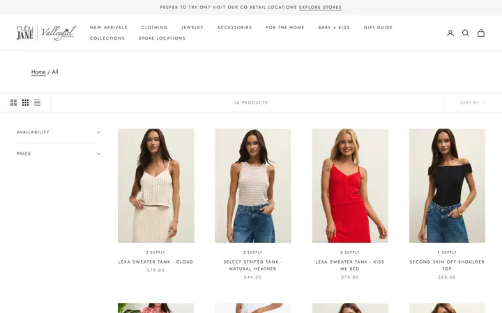 The Vacation Shop - Ruby Jane & Valleygirl Boutique — Ruby Jane Boutique - Littleton