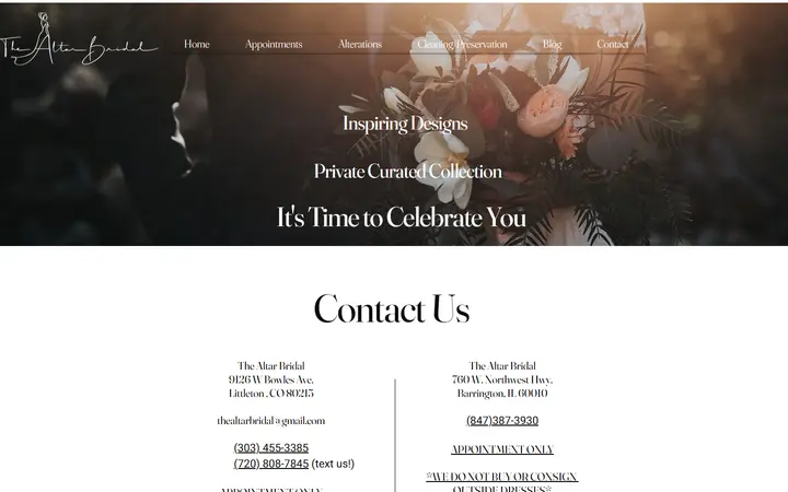 Contact | The Altar Bridal — The Altar Bridal