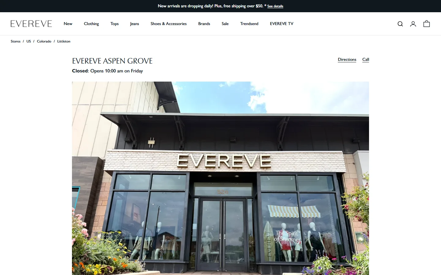Captured website of EVEREVE