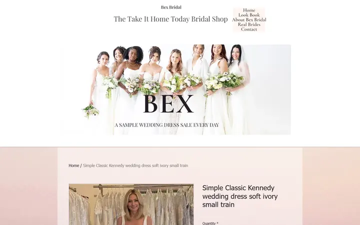 Simple Classic Kennedy wedding dress soft ivory small train | Bex Bridal — Bex Bridal