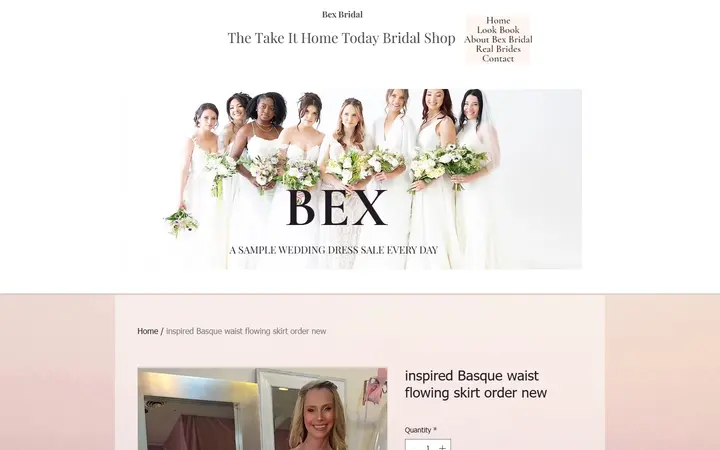 inspired Basque waist flowing skirt order new | Bex Bridal — Bex Bridal