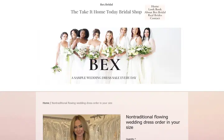 Nontraditional flowing wedding dress order in your size | Bex Bridal — Bex Bridal