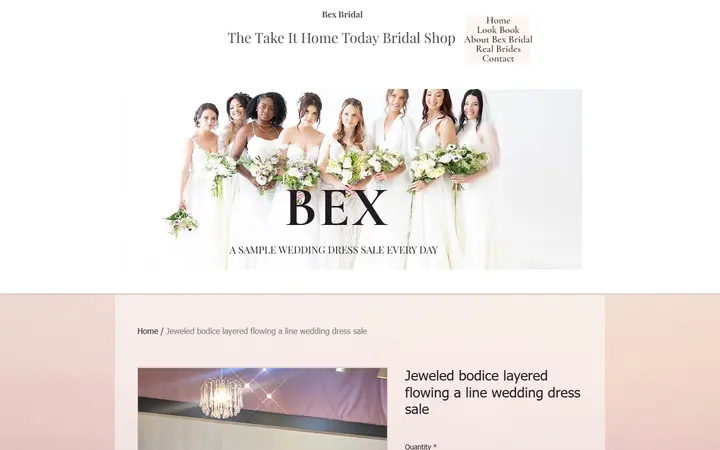 Jeweled bodice layered flowing a line wedding dress sale | Bex Bridal — Bex Bridal