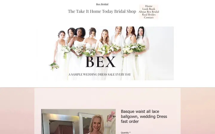 Basque waist all lace ballgown, wedding Dress fast order | Bex Bridal — Bex Bridal