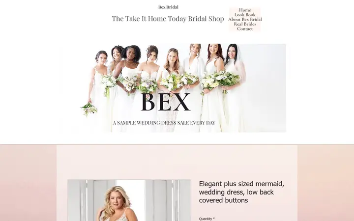 Elegant plus sized mermaid, wedding dress, low back covered buttons | Bex Bridal — Bex Bridal