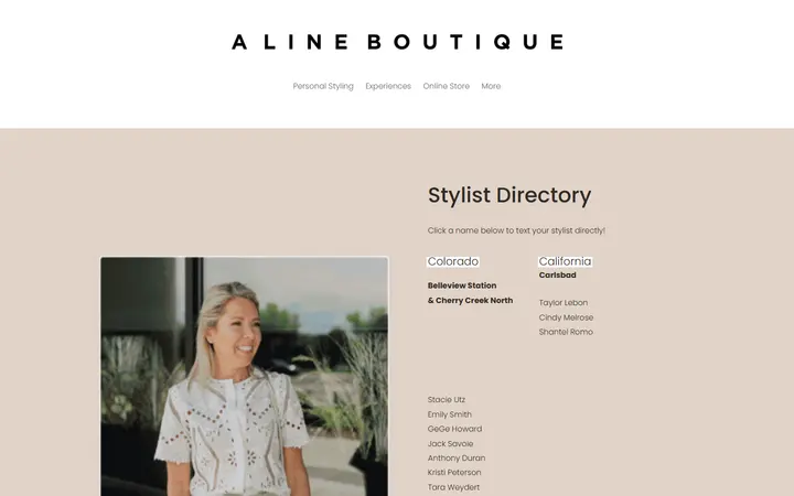 Directory — A Line Boutique — A Line Boutique