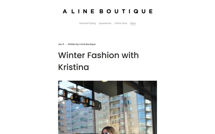 Winter Fashion with Kristina — A Line Boutique — A Line Boutique