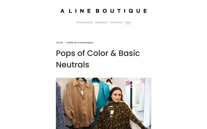 Pops of Color & Basic Neutrals — A Line Boutique — A Line Boutique