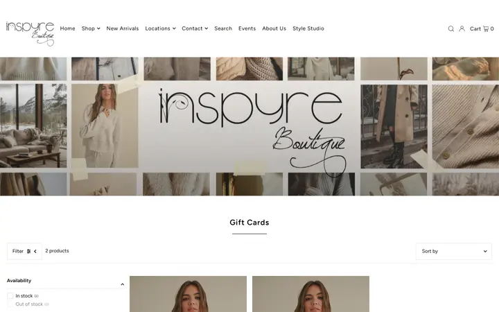 Gift Cards – Inspyre Boutique — Inspyre Boutique - Park Meadows