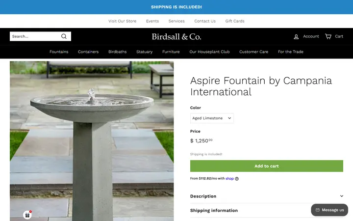 Aspire Fountain by Campania International – Birdsall & Co. — Birdsall & Co. The Garden Boutique