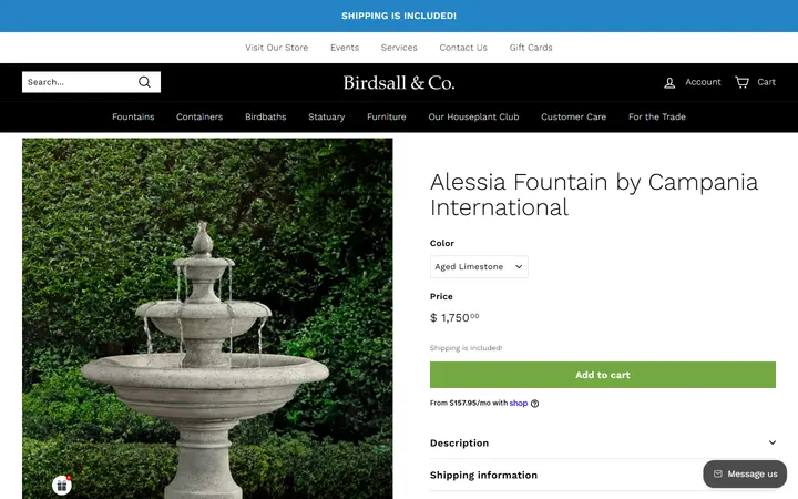 Alessia Fountain by Campania International – Birdsall & Co. — Birdsall & Co. The Garden Boutique