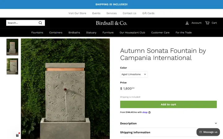 Autumn Sonata Fountain by Campania International – Birdsall & Co. — Birdsall & Co. The Garden Boutique