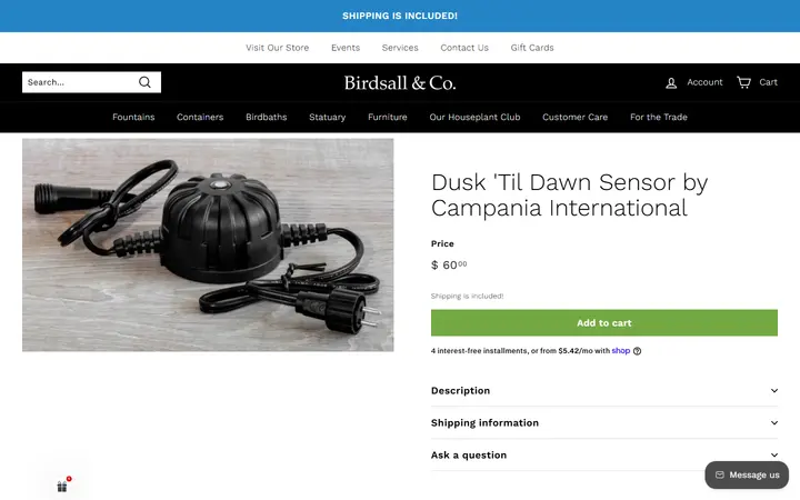 Dusk 'Til Dawn Sensor by Campania International – Birdsall & Co. — Birdsall & Co. The Garden Boutique