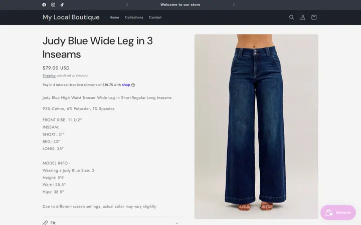 Judy Blue Wide Leg in 3 Inseams – My Local Boutique — My Local Boutique
