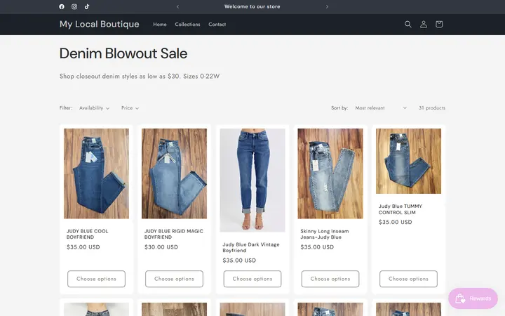Denim Blowout Sale – My Local Boutique — My Local Boutique