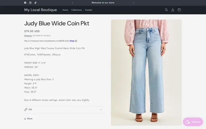 Judy Blue Wide Coin Pkt – My Local Boutique — My Local Boutique