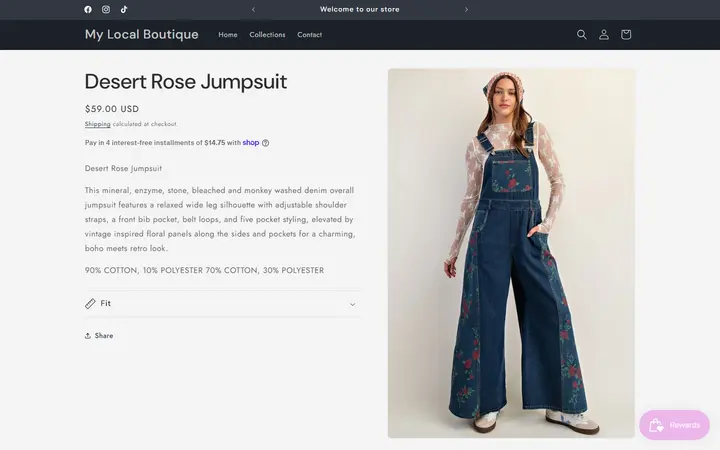 Desert Rose Jumpsuit – My Local Boutique — My Local Boutique