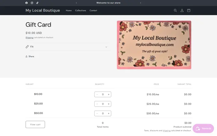 Gift Card – My Local Boutique — My Local Boutique