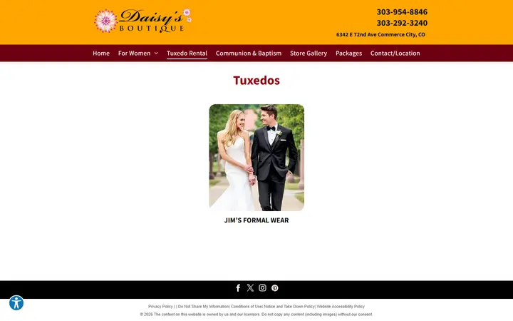 Tuxedo | Rental | Denver, CO — Daisy's Boutique