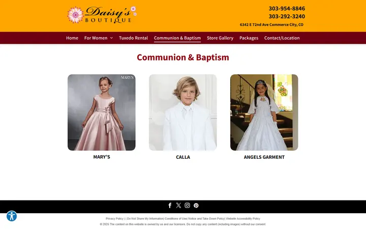 Communion and Baptism | Daisy's Boutique | Denver, CO — Daisy's Boutique