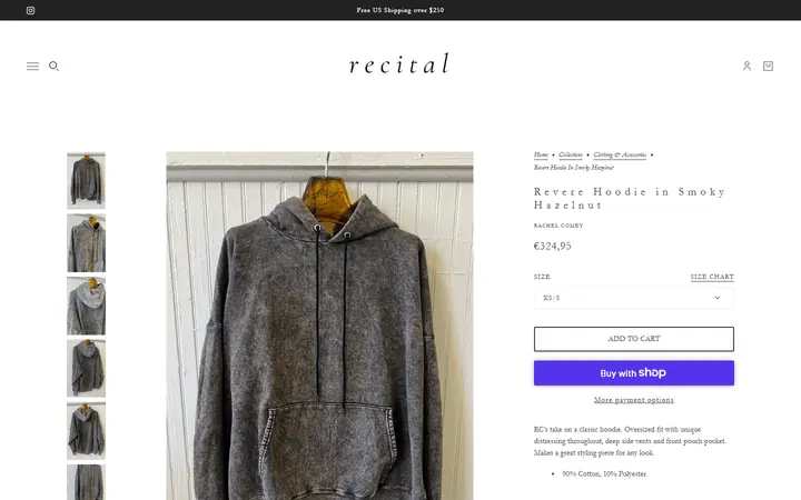 Revere Hoodie in Smoky Hazelnut – Recital — Recital, Still