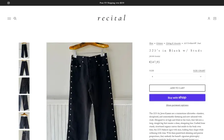 225's in Black w/ Studs – Recital — Recital, Still