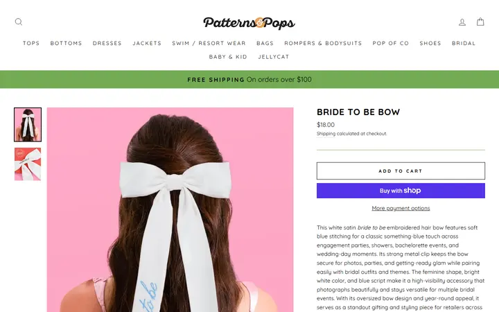 Bride To Be Bow – Patterns and Pops — Patterns & Pops