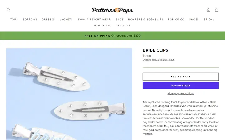 Bride Clips – Patterns and Pops — Patterns & Pops