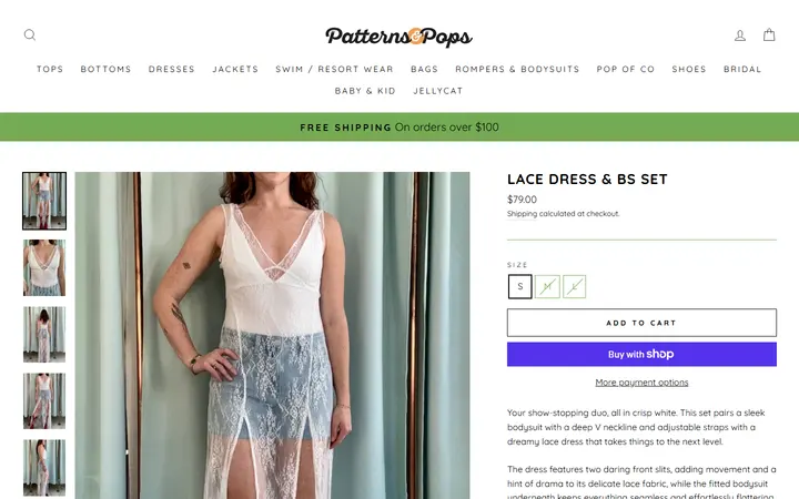Lace Dress & BS Set – Patterns and Pops — Patterns & Pops