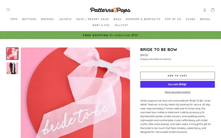 Bride to Be Bow – Patterns and Pops — Patterns & Pops