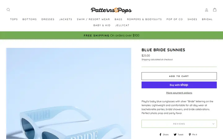 Blue Bride Sunnies – Patterns and Pops — Patterns & Pops