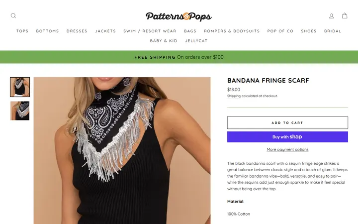 Bandana Fringe Scarf – Patterns and Pops — Patterns & Pops