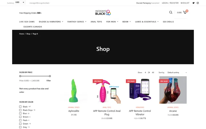 Shop • Page 6 of 76 • Sex Shop - Incognito delivery. Dildo, strapon, Lingerie, fleshlight — Incognito Honey Boutique