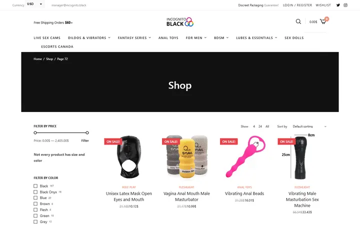 Shop • Page 72 of 76 • Sex Shop - Incognito delivery. Dildo, strapon, Lingerie, fleshlight — Incognito Honey Boutique