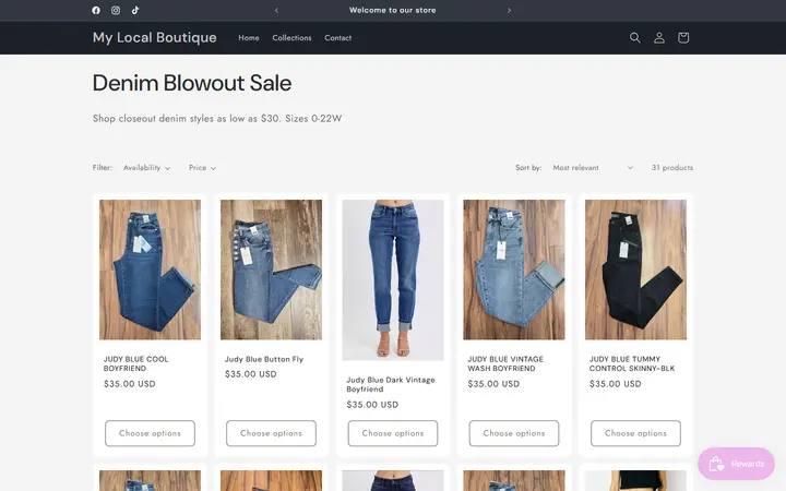 Denim Blowout Sale – My Local Boutique — My Local Boutique