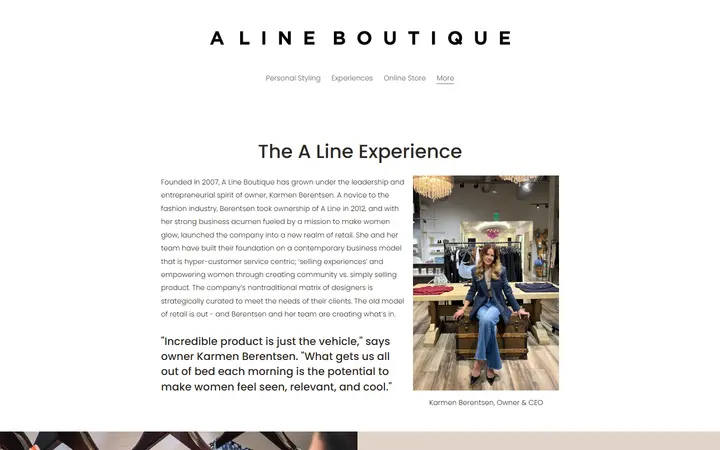 About — A Line Boutique — A Line Boutique