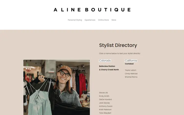 Directory — A Line Boutique — A Line Boutique